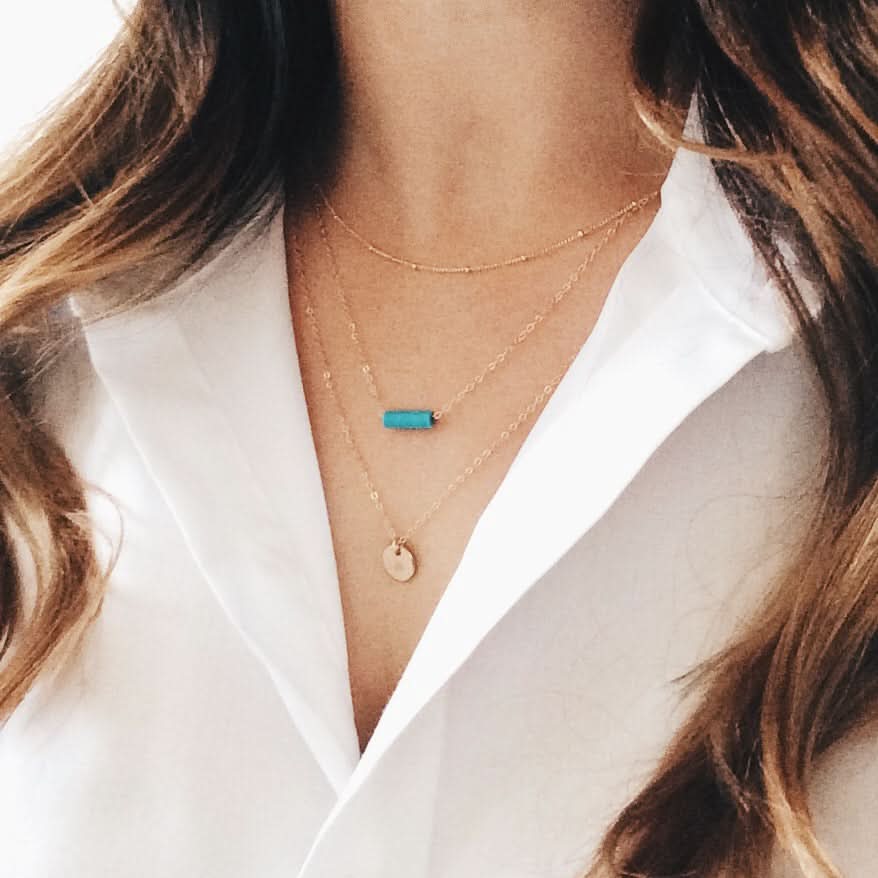 Turquoise Tube Necklace