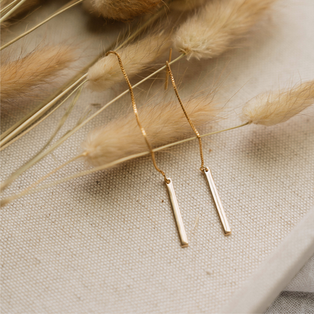 Bar Threaded Earrings