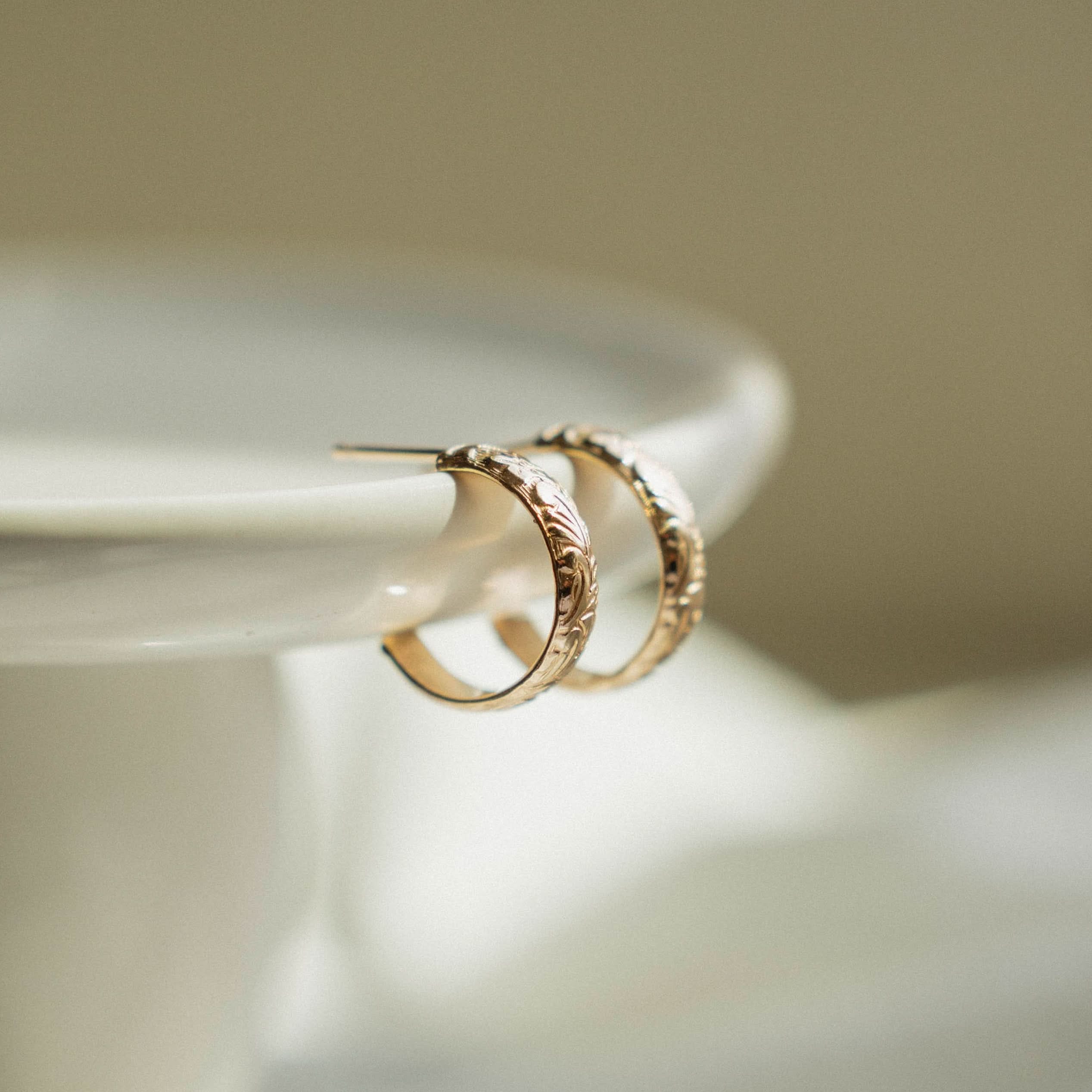 Floral Hoop Earrings