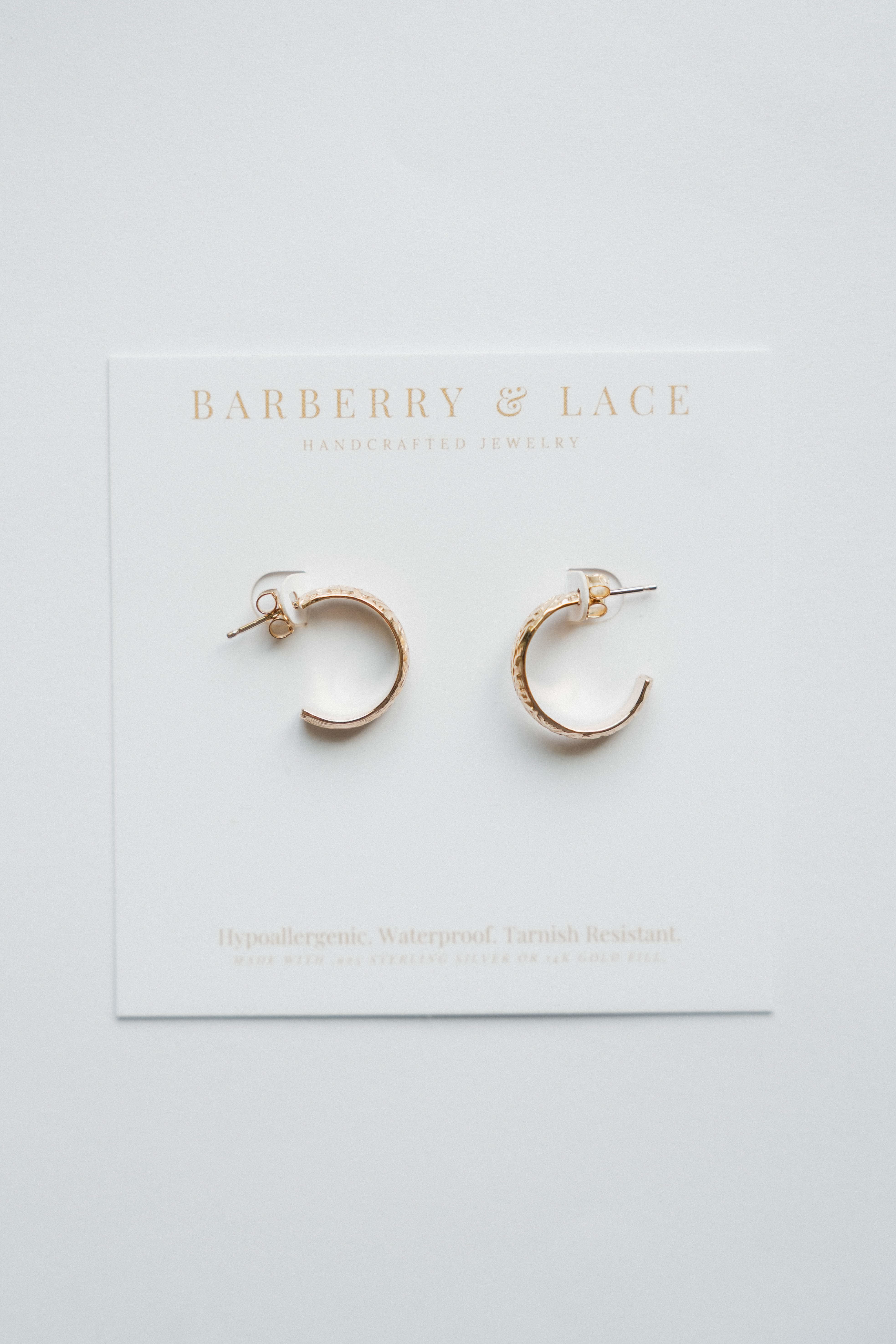 Floral Hoop Earrings