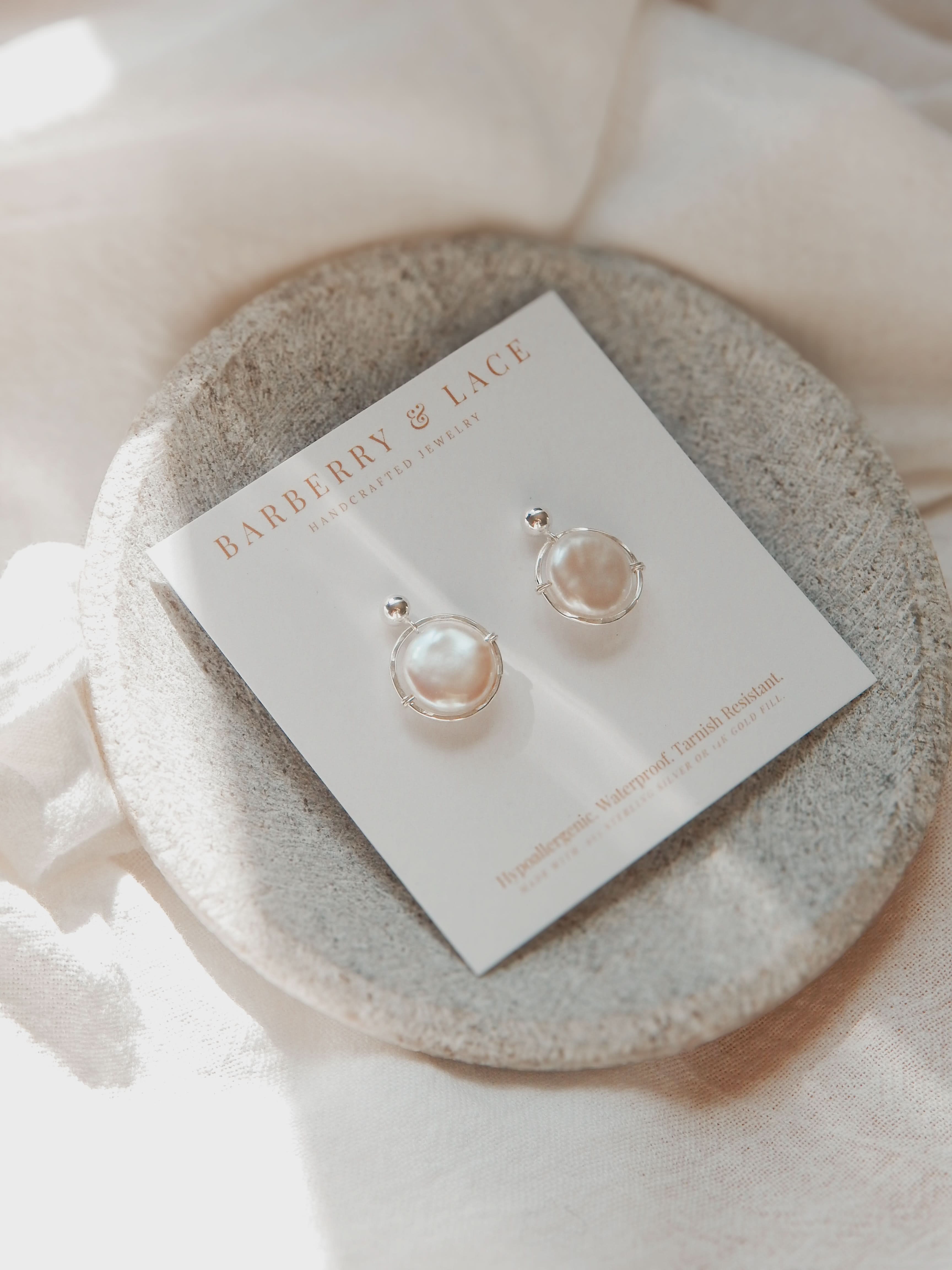 Fresh Water Pearl Halo Earrings