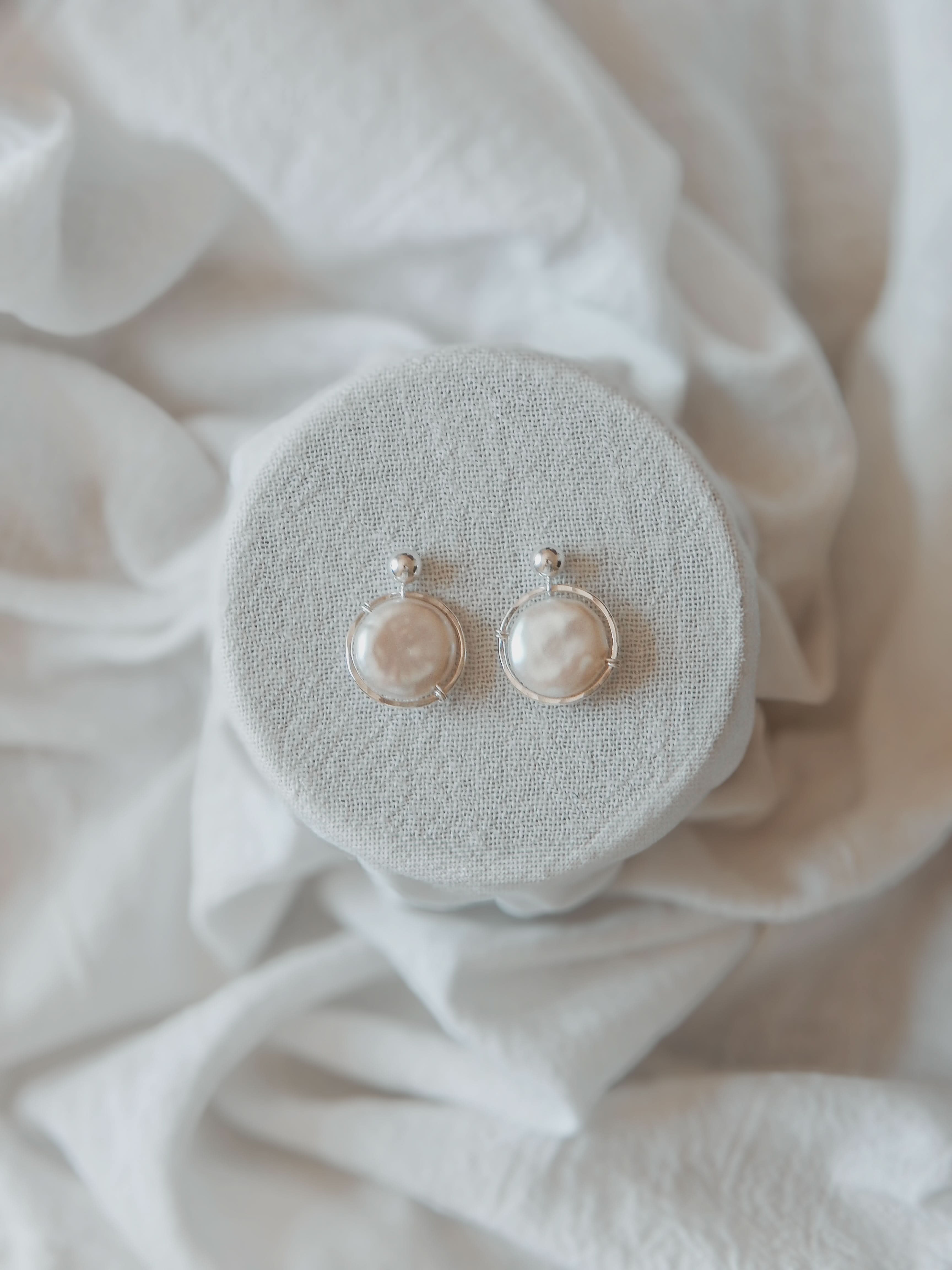Fresh Water Pearl Halo Earrings