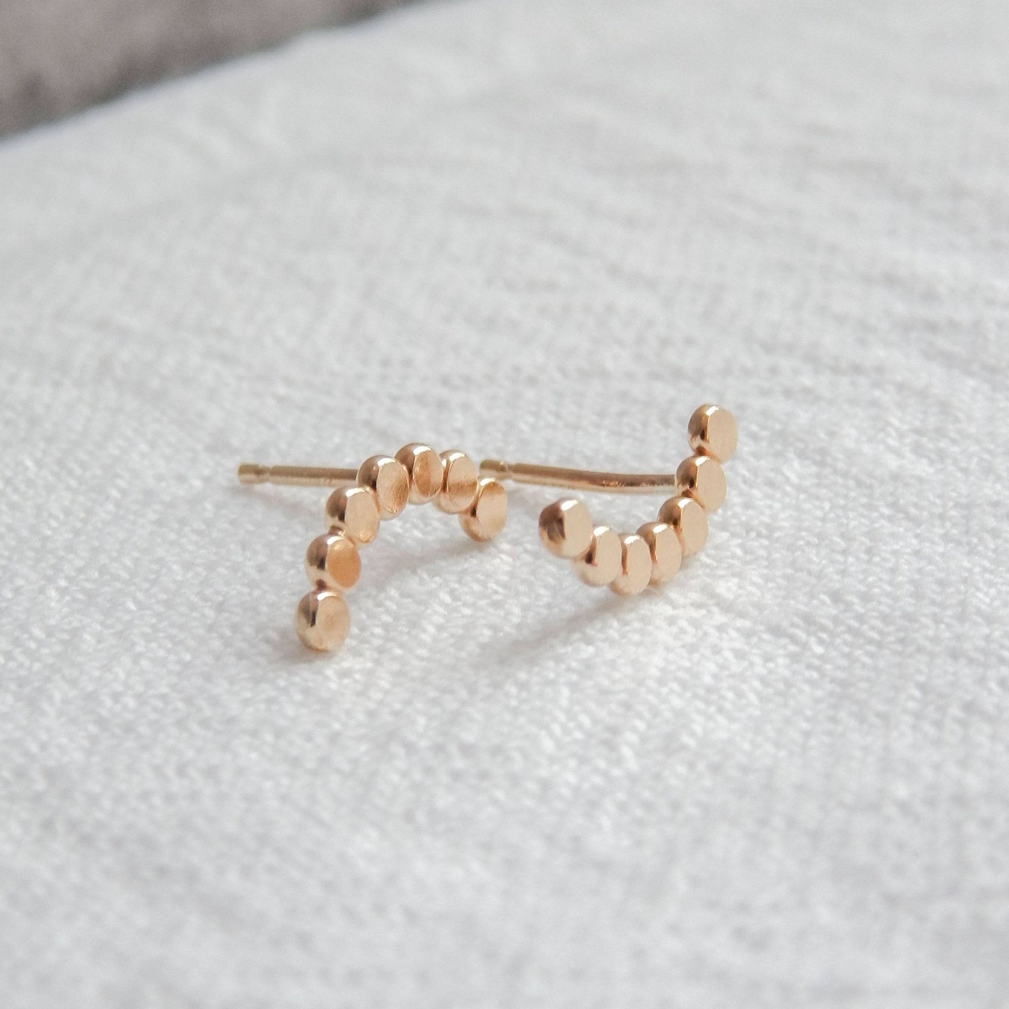 Dotted Arc Stud Earrings - Barberry & Lace
