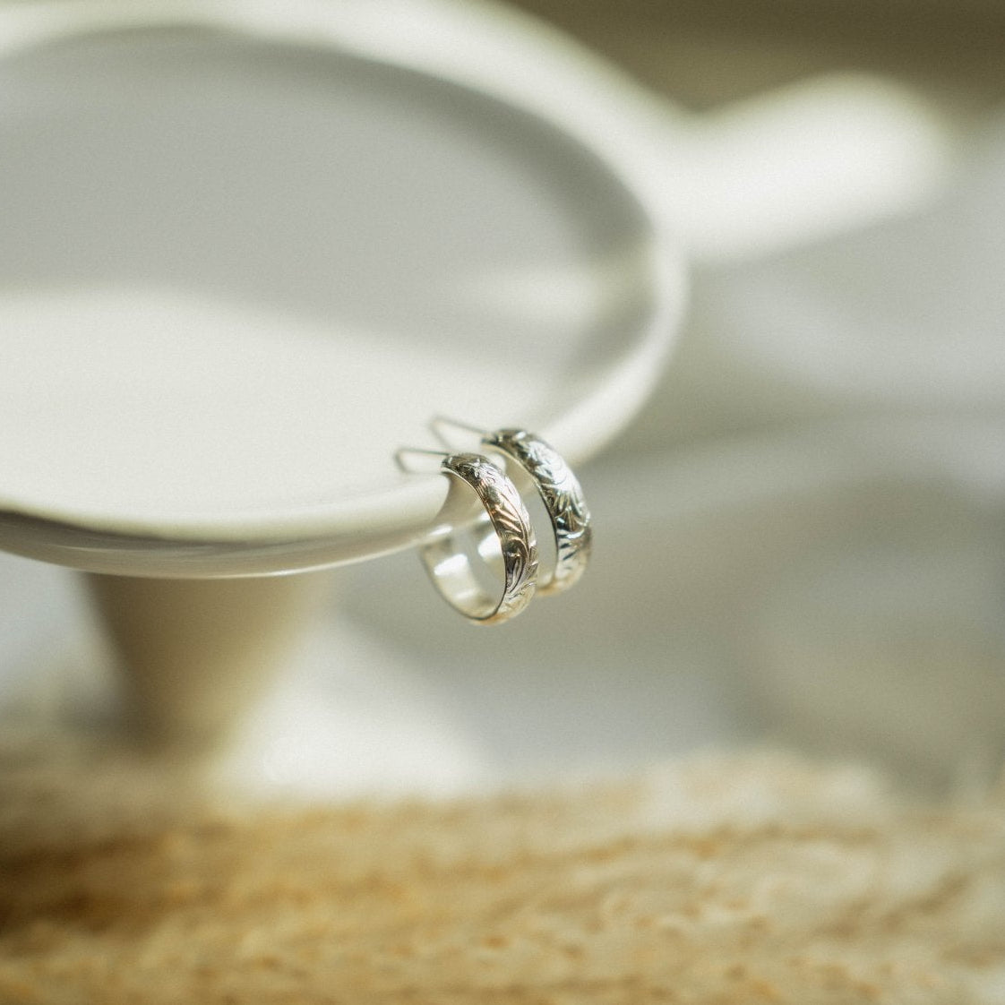 Floral Hoop Earrings