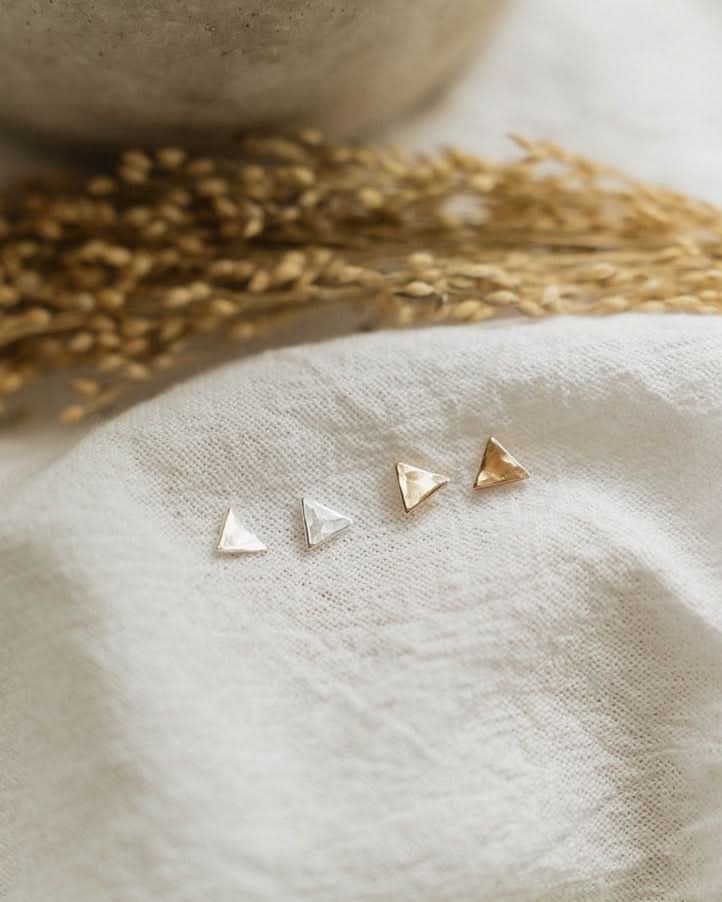 Triangle Stud Earrings - Barberry & Lace