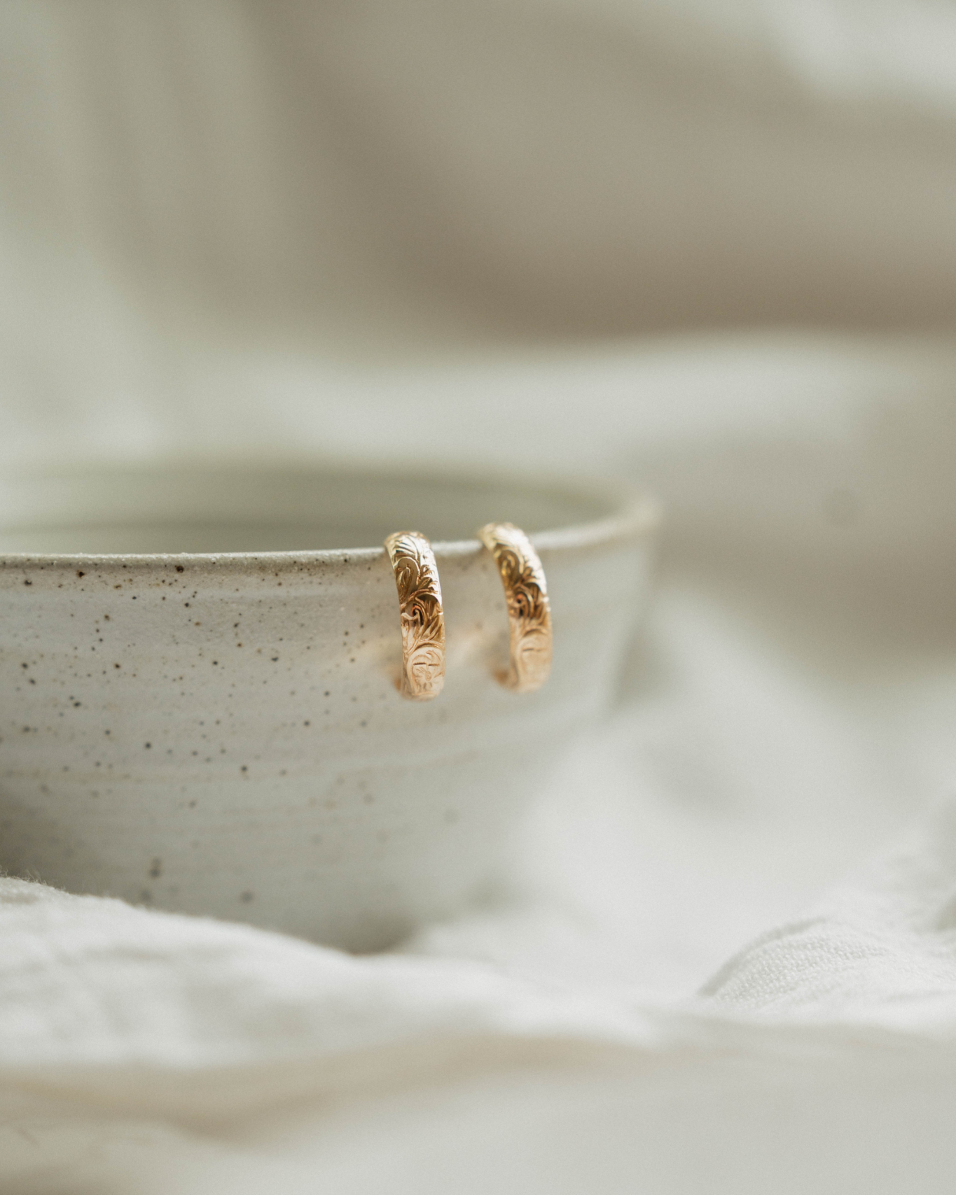 Floral Hoop Earrings