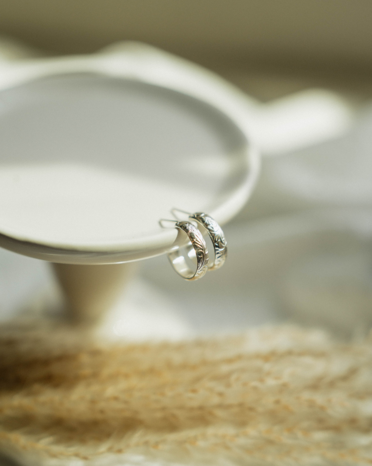 Floral Hoop Earrings