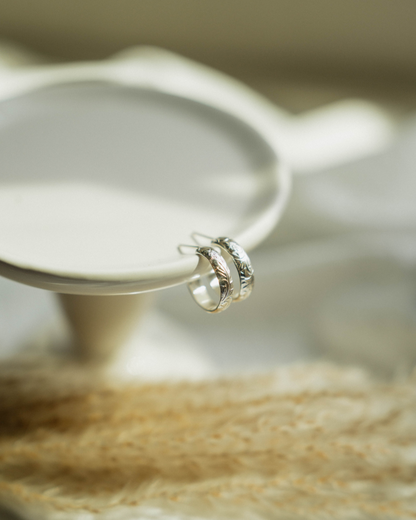 Floral Hoop Earrings