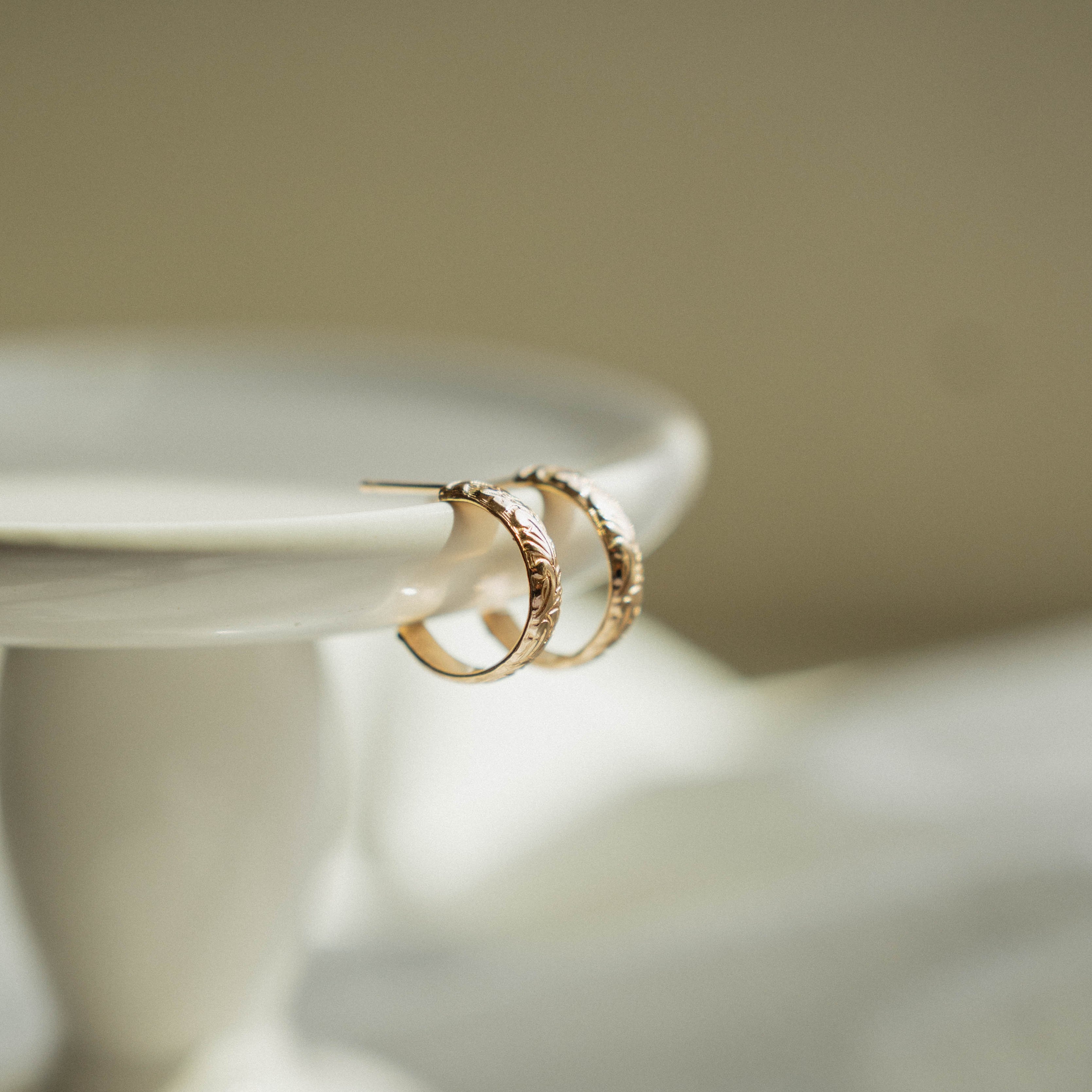 Floral Hoop Earrings