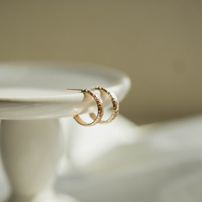 Floral Hoop Earrings