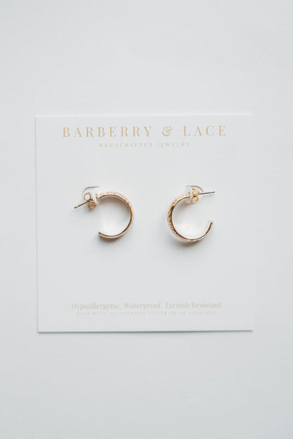 Floral Hoop Earrings
