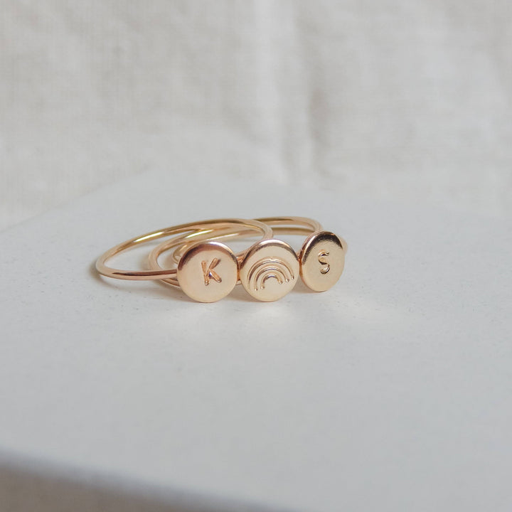 Personalized Dot Stacking Ring