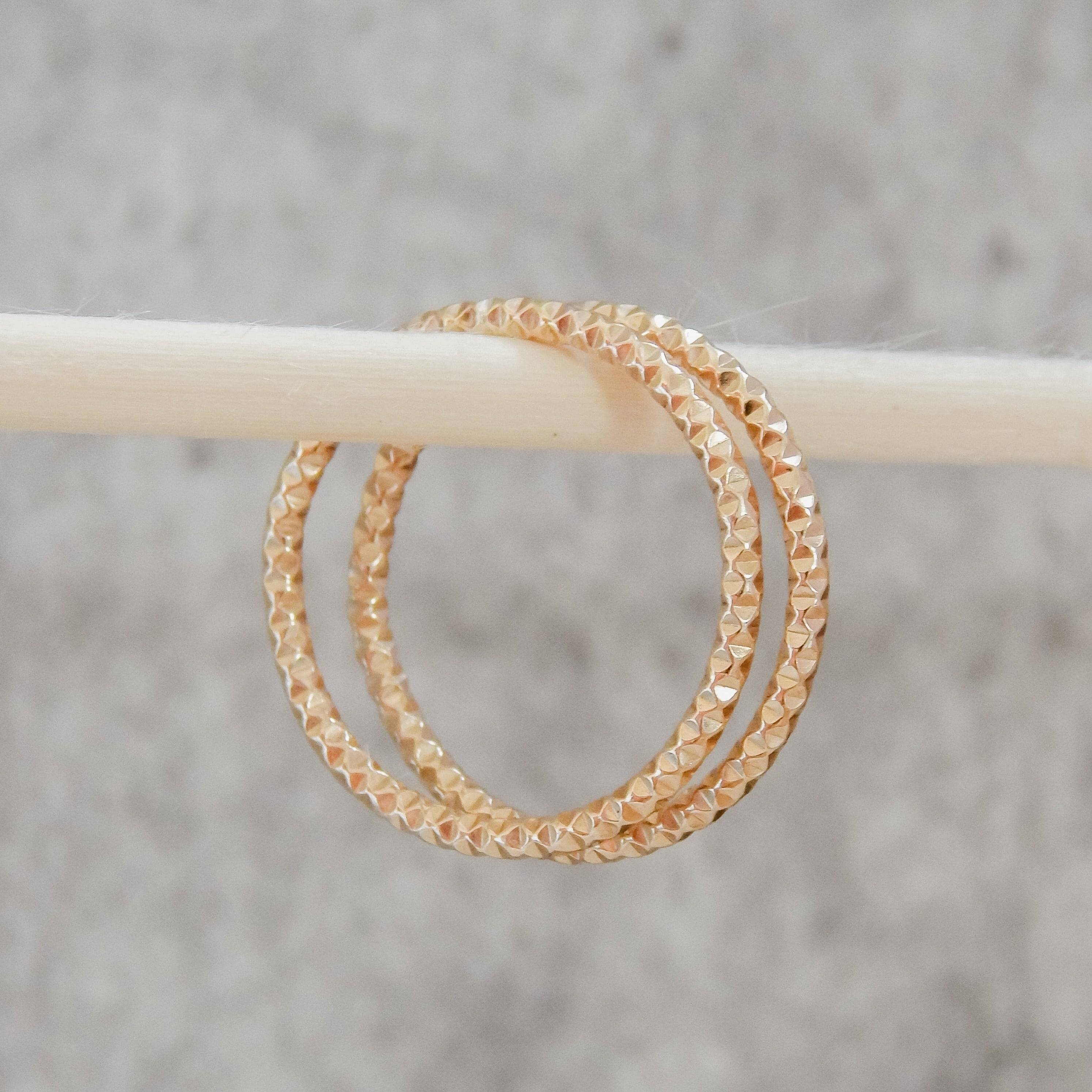Sparkle Stacking Ring by Barberry & Lace Jewelry in 14k Gold Fill, featuring a textured design ideal for stacking or wearing solo.