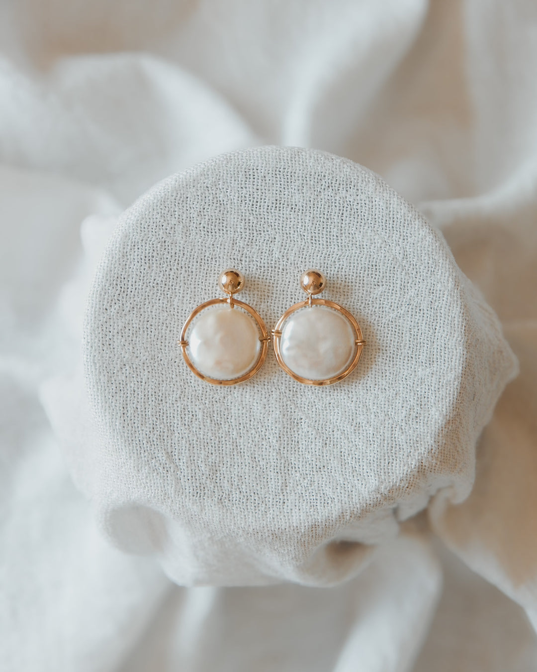 Fresh Water Pearl Halo Earrings