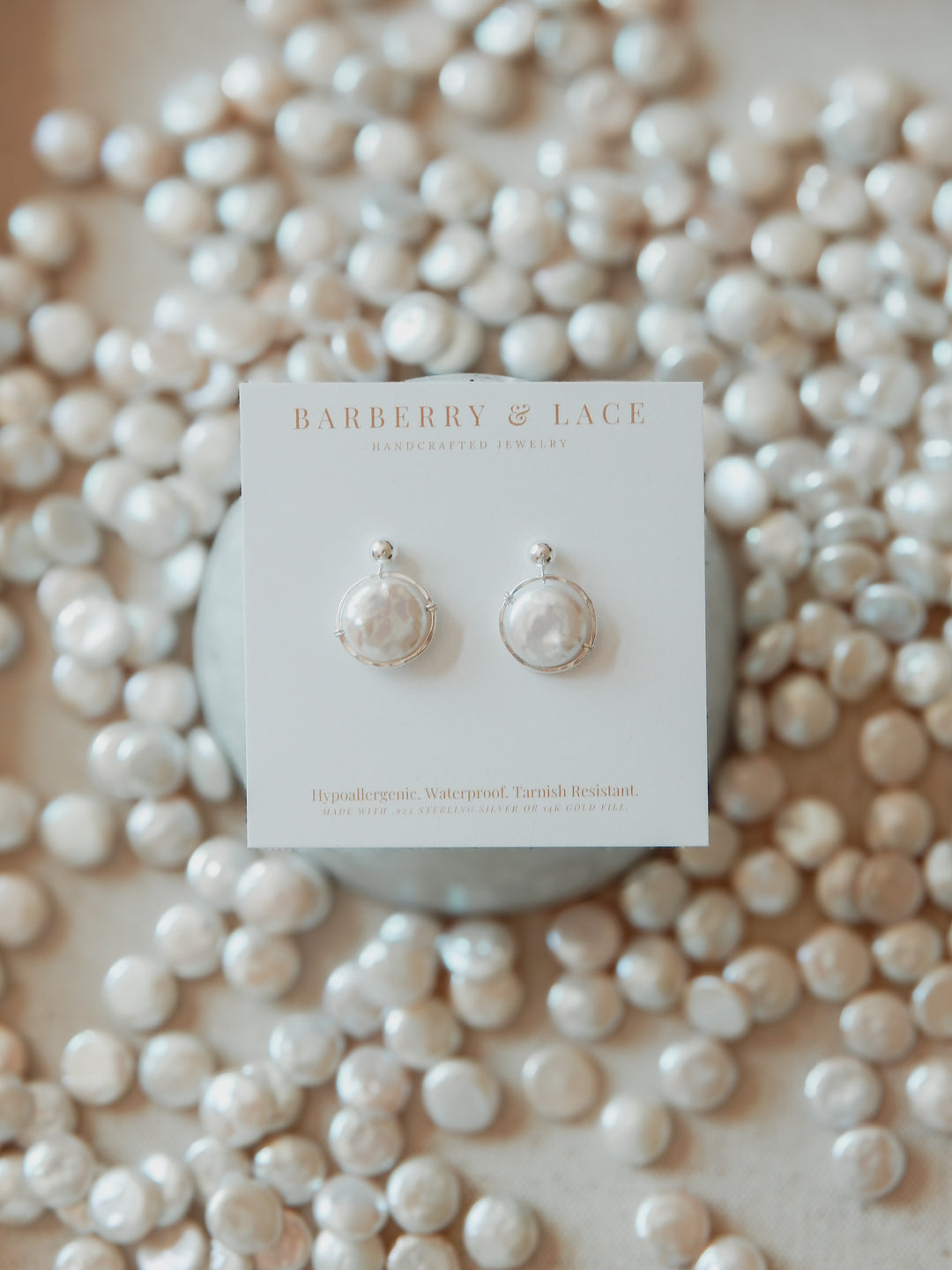 Fresh Water Pearl Halo Earrings