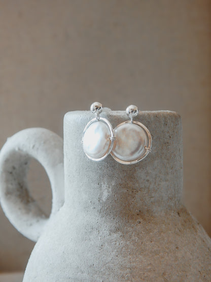 Fresh Water Pearl Halo Earrings