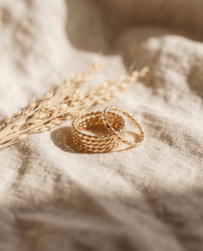 Baguette Twisted Stacking Ring - Barberry & Lace