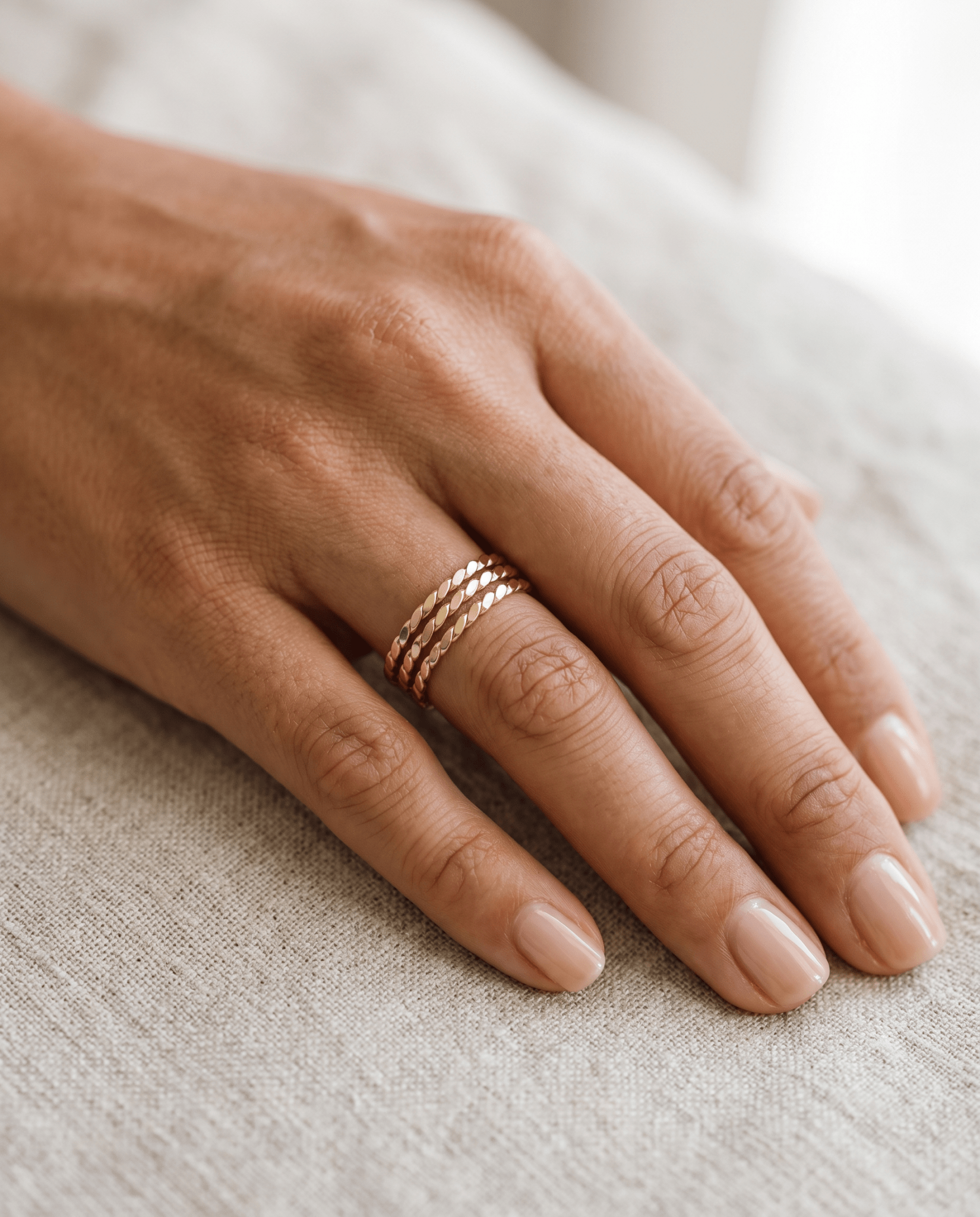 Baguette Twisted Stacking Ring - Barberry & Lace