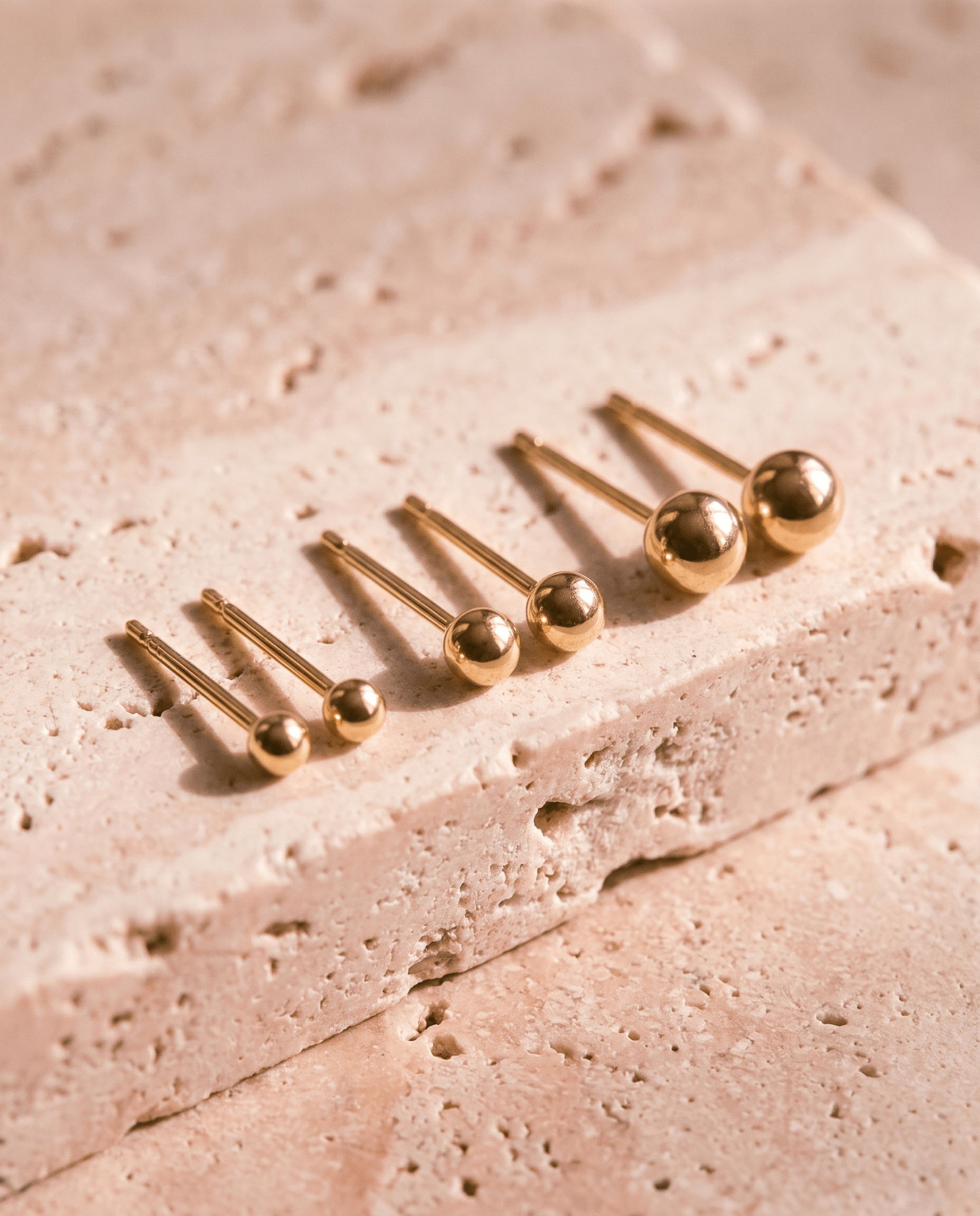 Ball Stud Earrings - Barberry & Lace