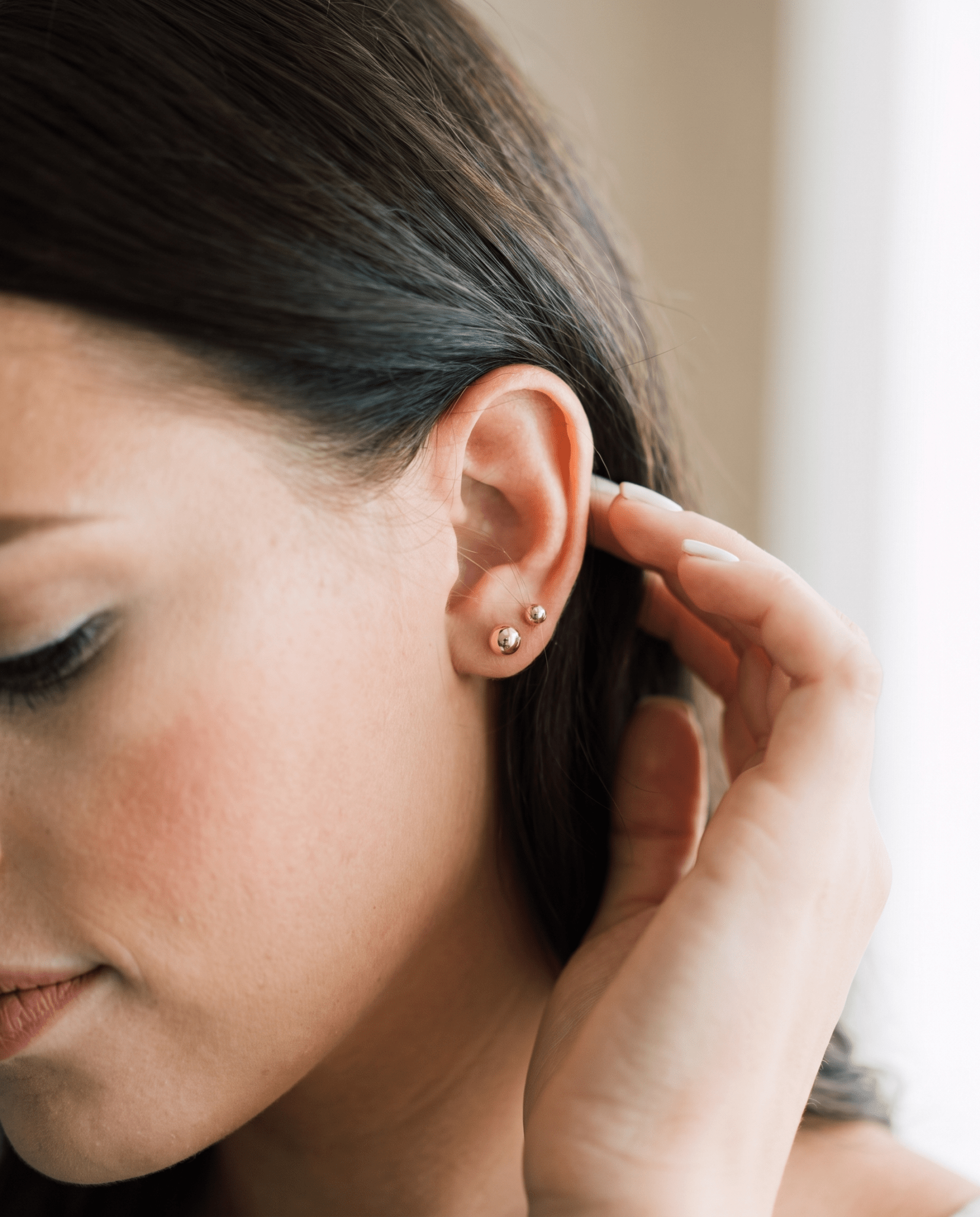 Ball Stud Earrings - Barberry & Lace