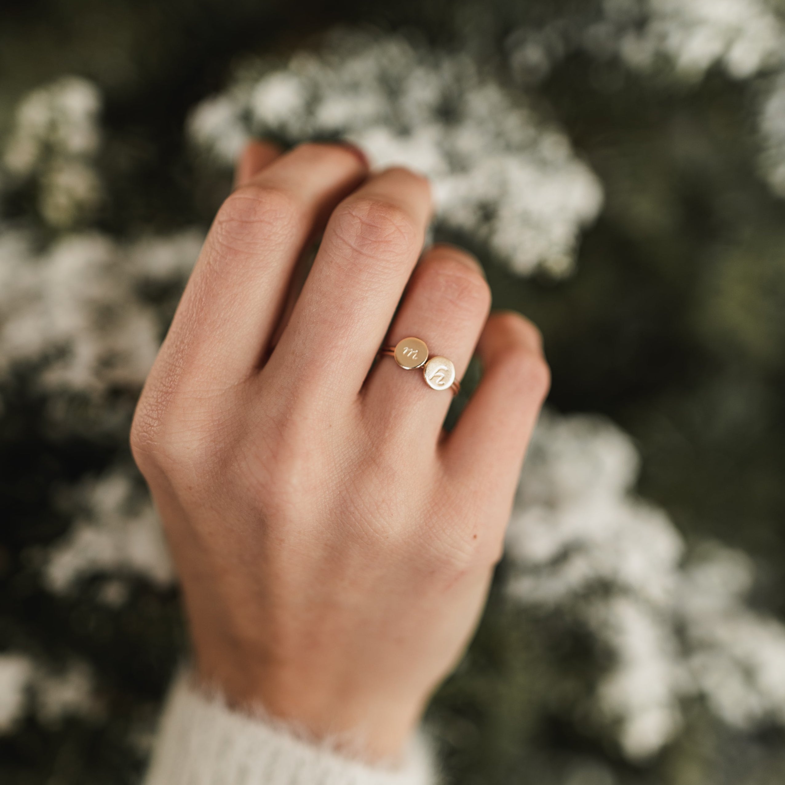 Personalized Dot Stacking Ring