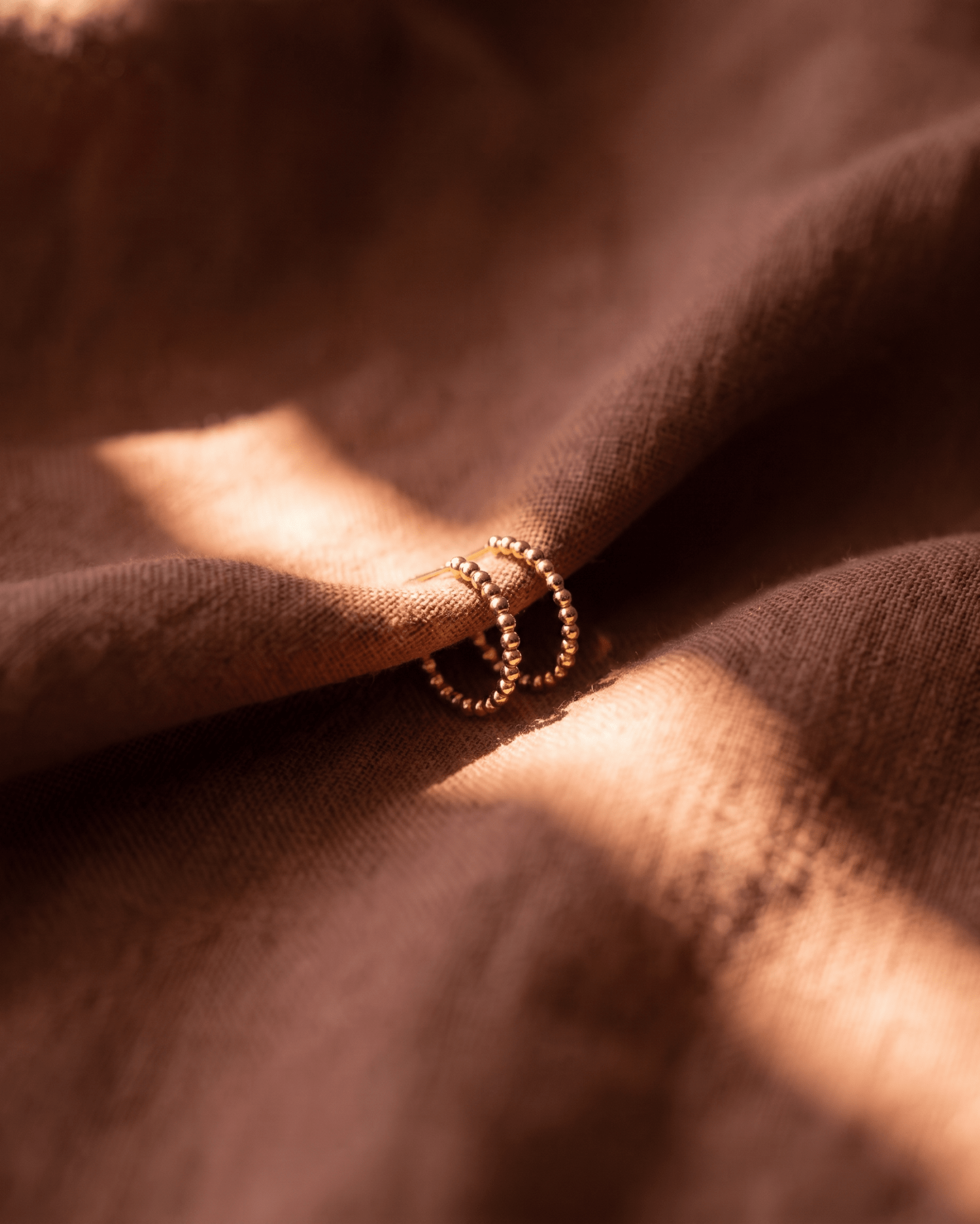 Beaded Huggie Hoop Earrings - Barberry & Lace