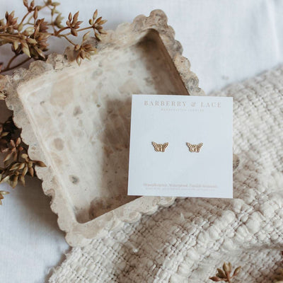 Butterfly Stud Earrings - Barberry & Lace