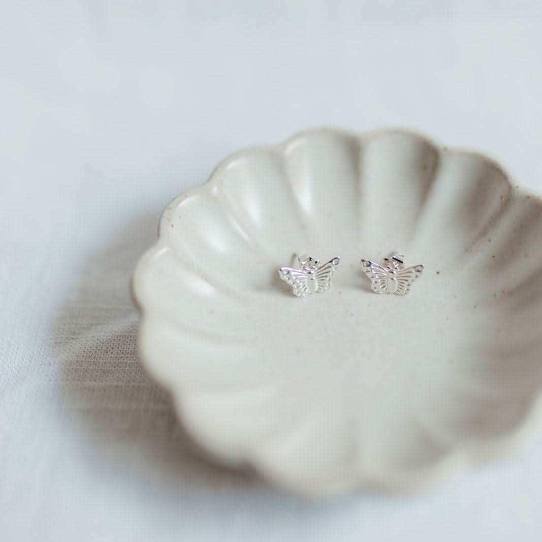 Butterfly Stud Earrings - Barberry & Lace