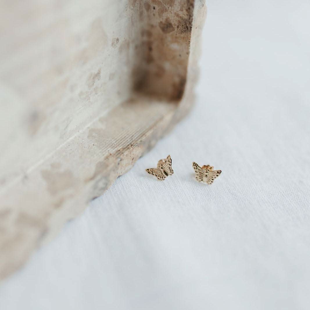 Butterfly Stud Earrings - Barberry & Lace