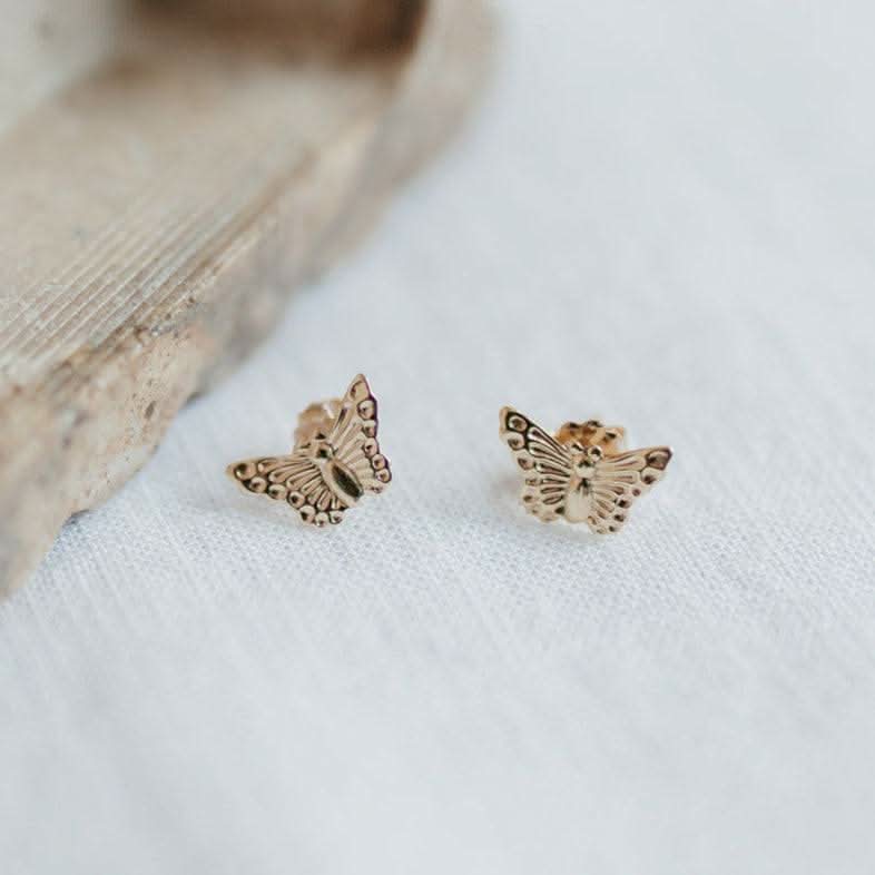 Butterfly Stud Earrings - Barberry & Lace