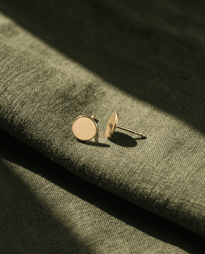 Circle Stud Earrings - Barberry & Lace