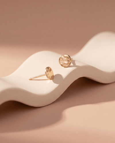 Circle Stud Earrings - Barberry & Lace