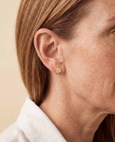 Circle Stud Earrings - Barberry & Lace