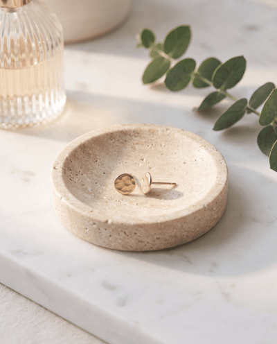 Circle Stud Earrings - Barberry & Lace