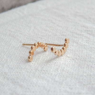 Dotted Arc Stud Earrings - Barberry & Lace