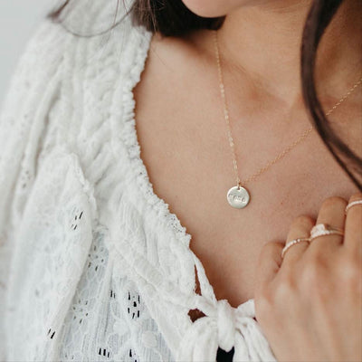 Mama Disc Necklace - Barberry & Lace