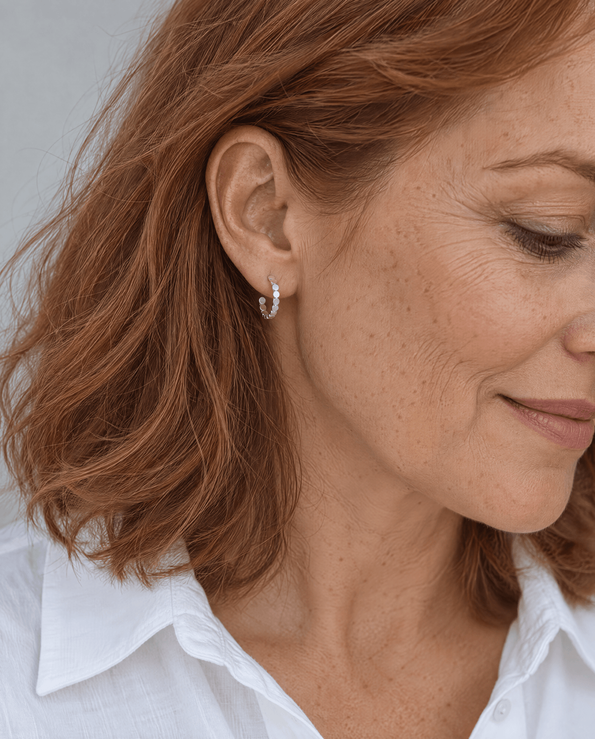 Pebble Hoop Stud Earrings - Barberry & Lace