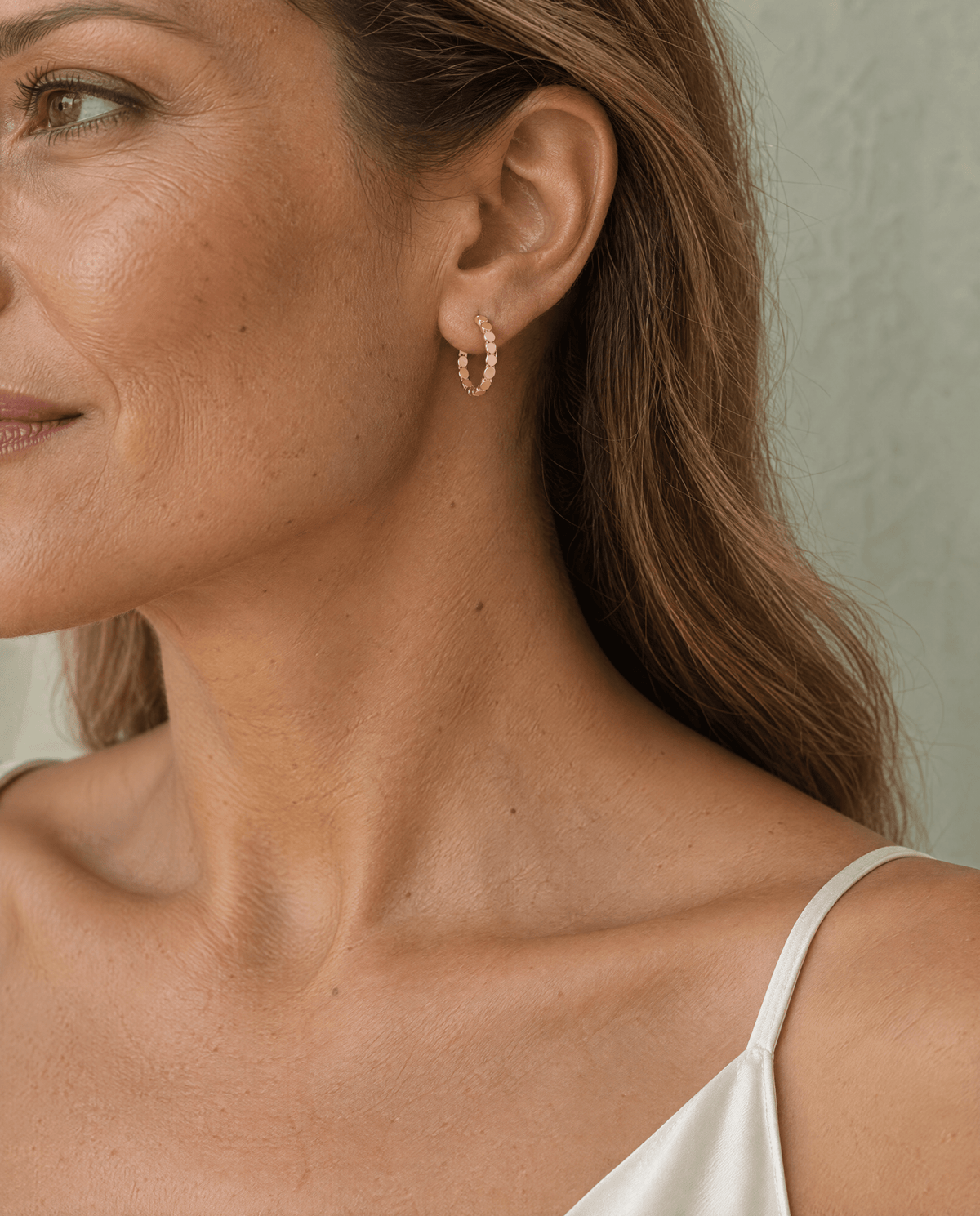 Pebble Hoop Stud Earrings - Barberry & Lace