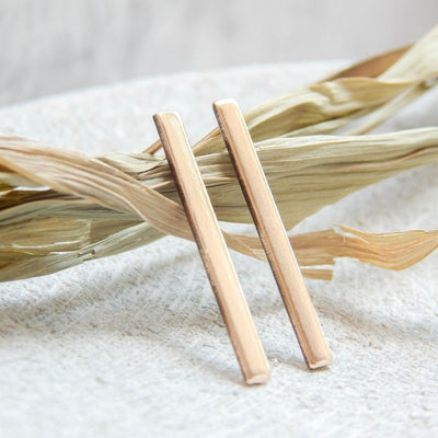 Stick Stud Earrings - Barberry & Lace