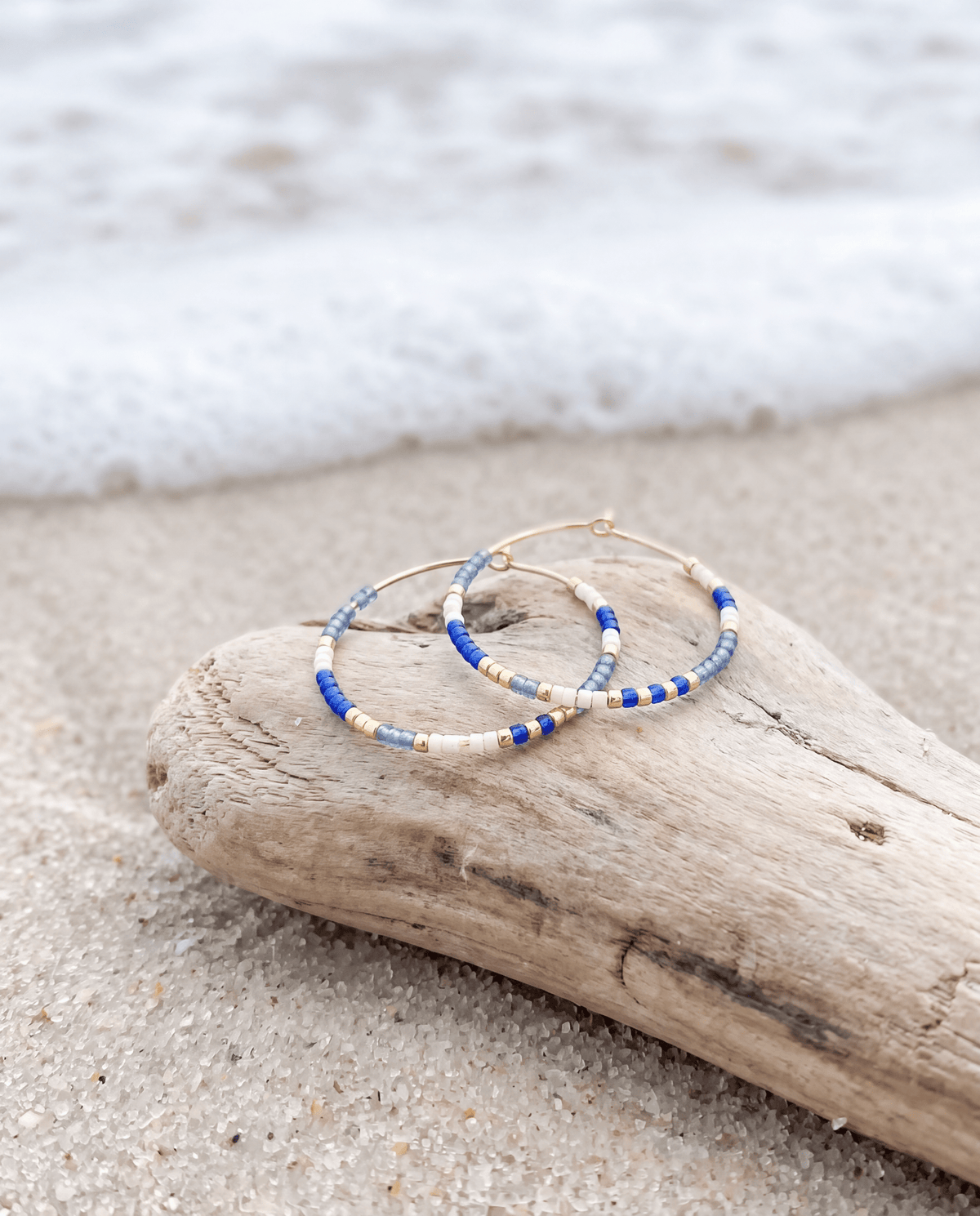 Summer Edition - Beaded Hoop Earrings - Barberry & Lace