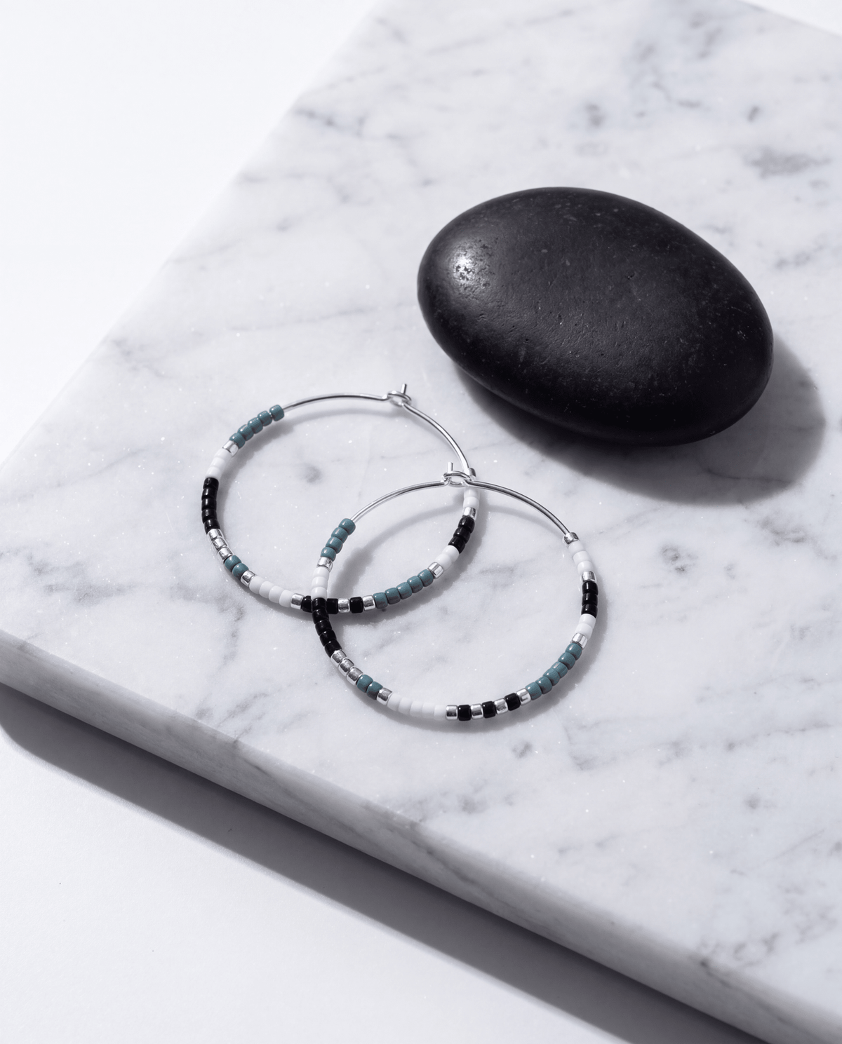 Summer Edition - Beaded Hoop Earrings - Barberry & Lace