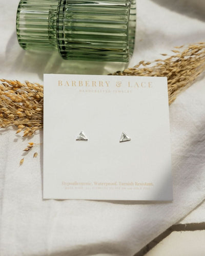 Triangle Stud Earrings - Barberry & Lace