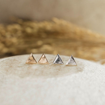 Triangle Stud Earrings - Barberry & Lace
