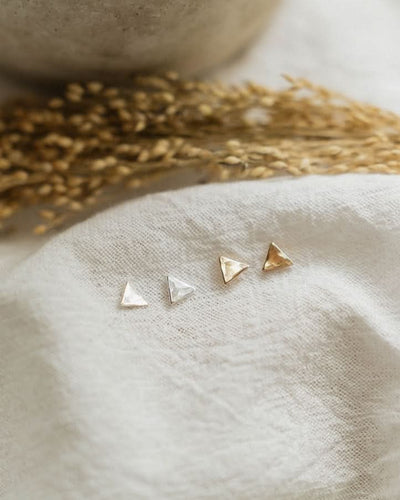 Triangle Stud Earrings - Barberry & Lace