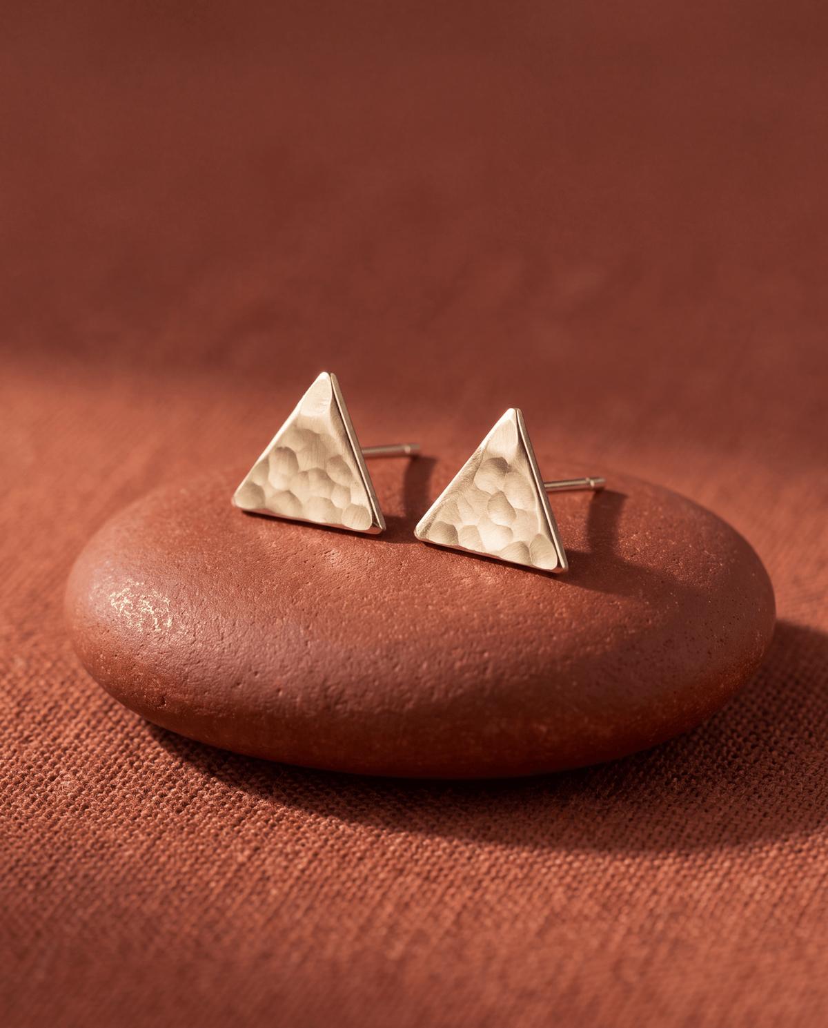 Triangle Stud Earrings - Barberry & Lace