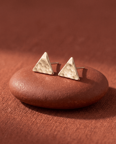 Triangle Stud Earrings - Barberry & Lace