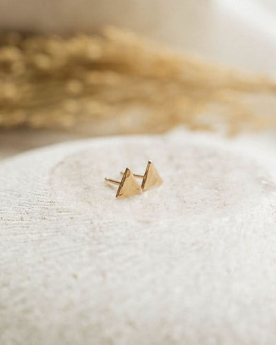 Triangle Stud Earrings - Barberry & Lace