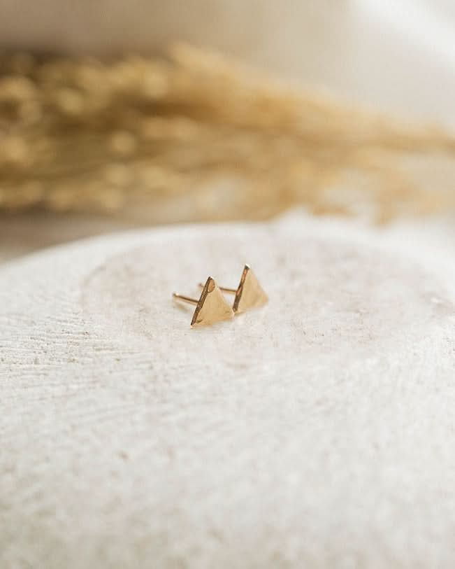 Triangle Stud Earrings - Barberry & Lace