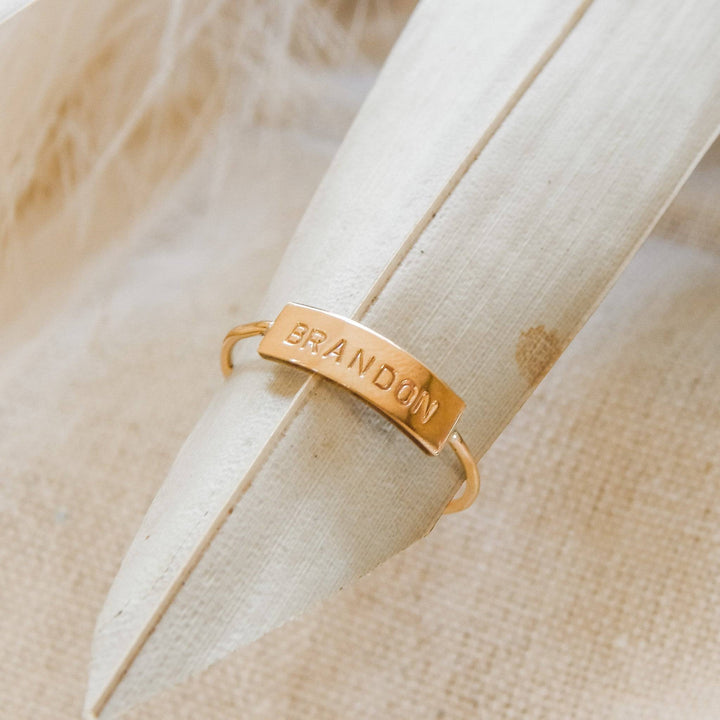 Personalized Bar Ring