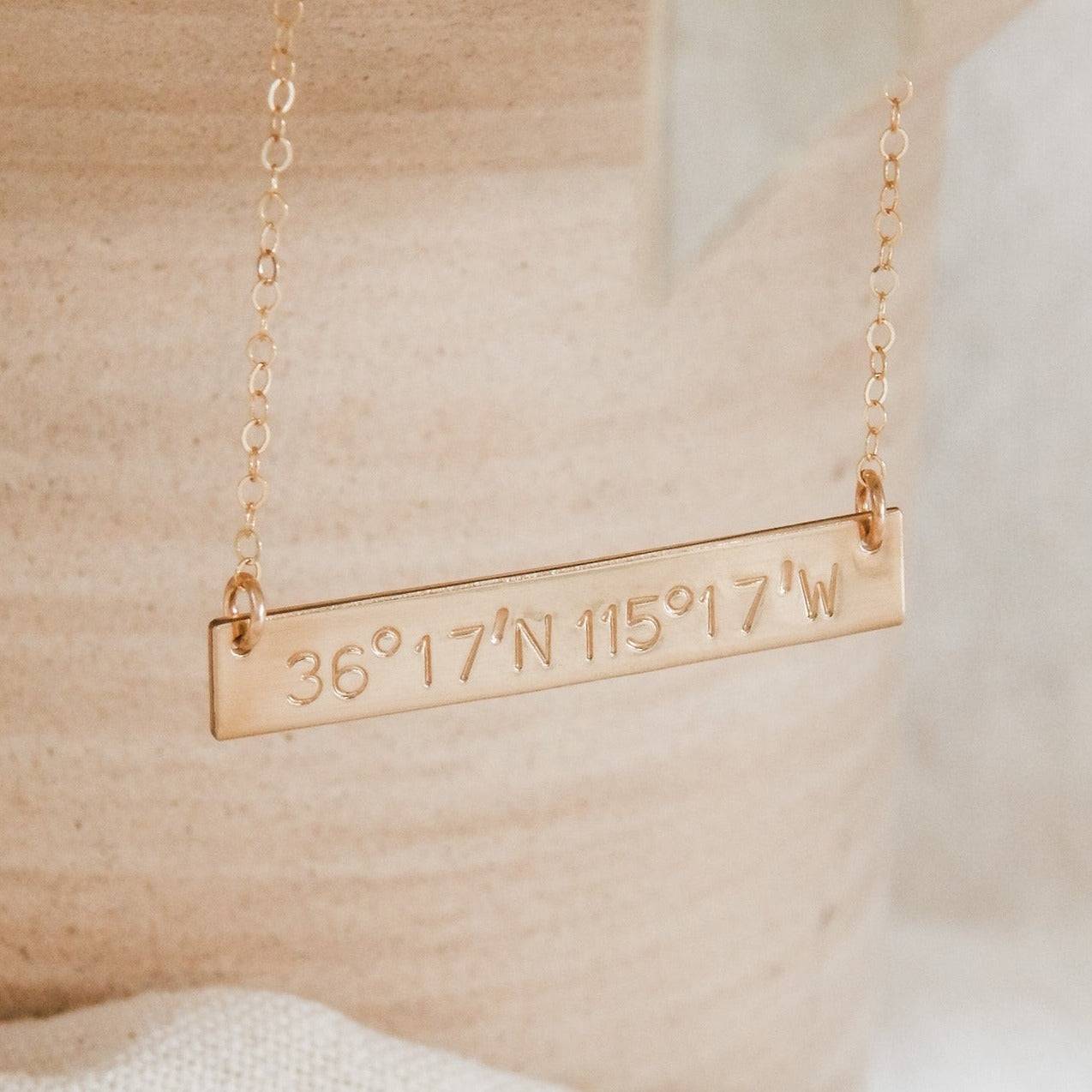 Coordinate Bar Necklace